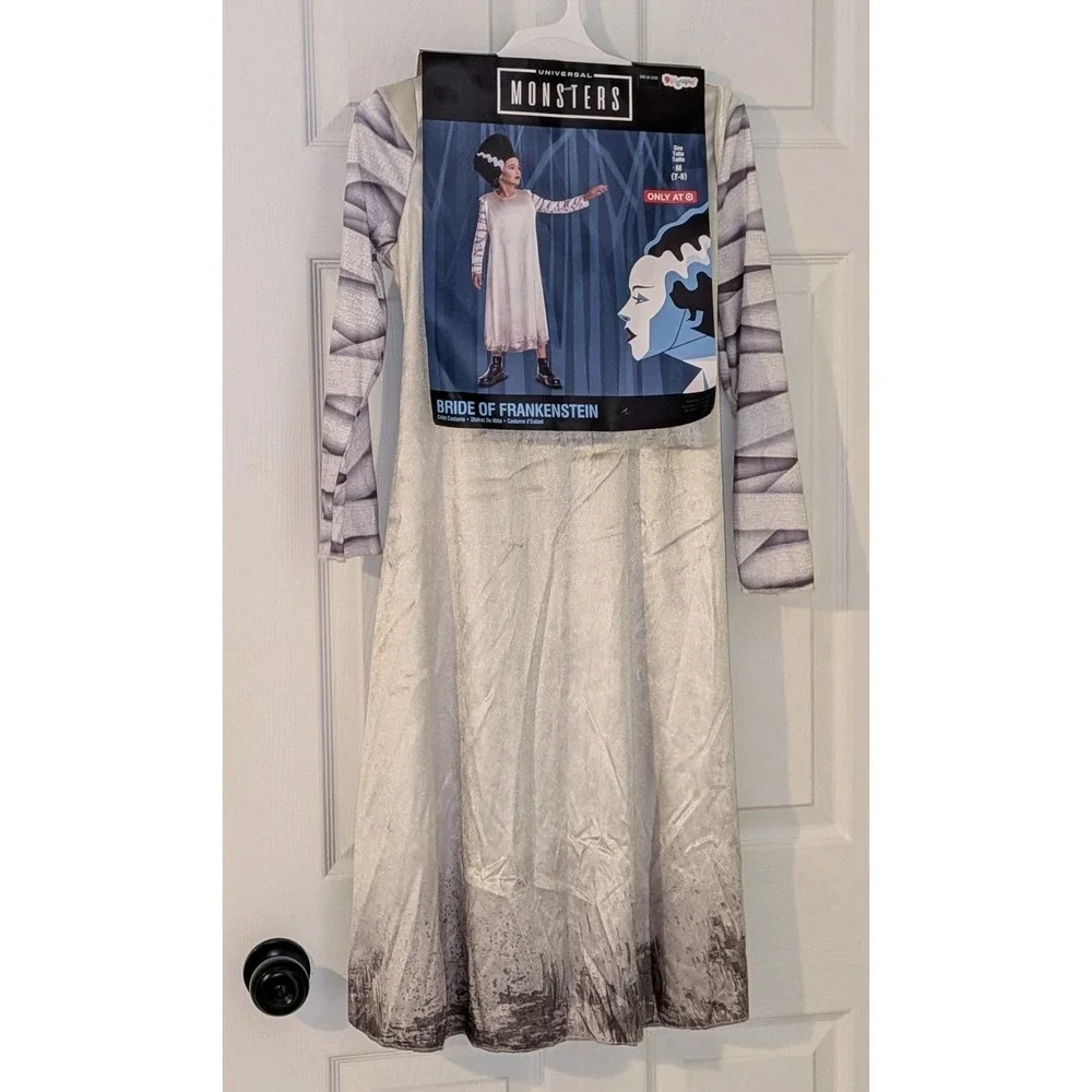 Universal Monsters Bride of Frankenstein Costume Halloween Child Size S 4-6X NEW